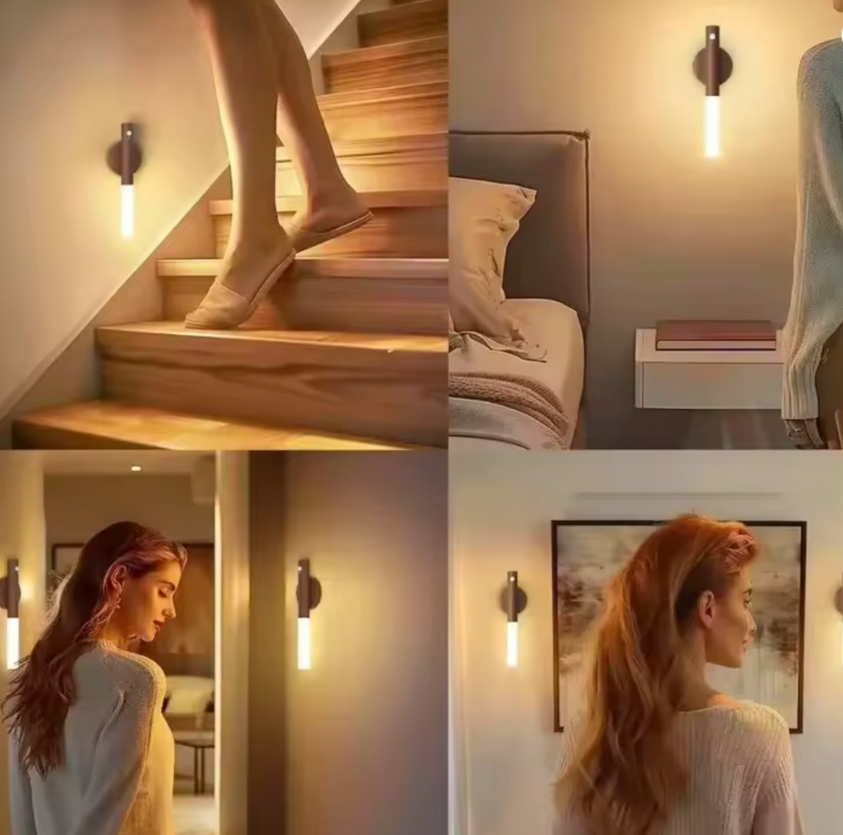 Luz Nocturna Con Sensor De Movimiento Montado En La Pared Lu Caqui