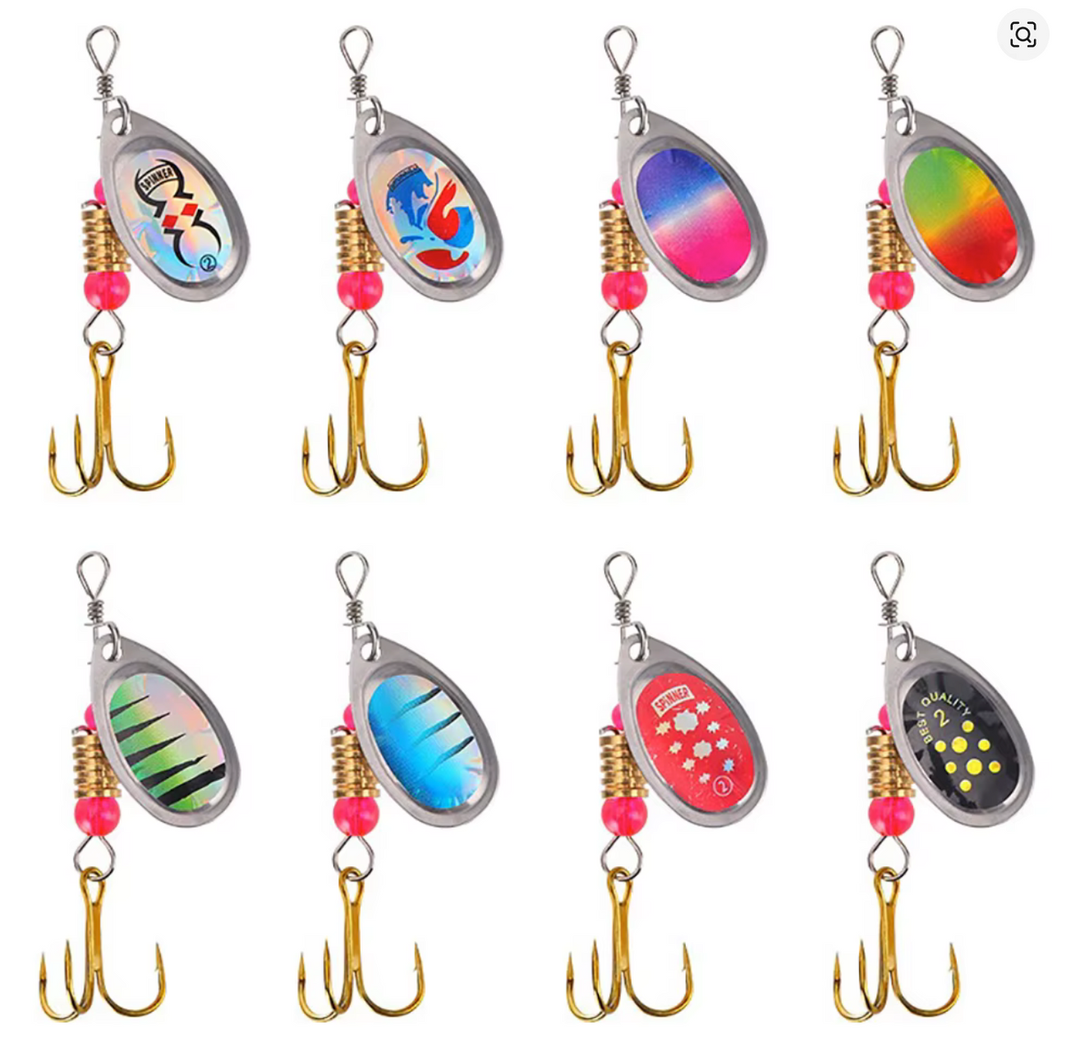 Kit De Spinners O Cucharillas Señuelos De Pesca Giratorios