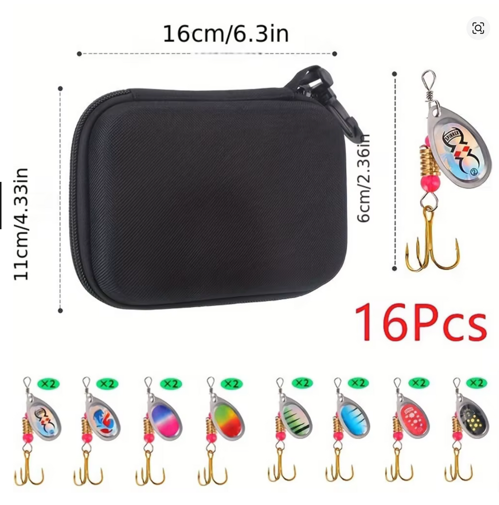Kit De Spinners O Cucharillas Señuelos De Pesca Giratorios