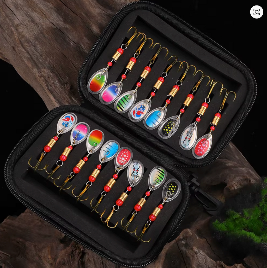 Kit De Spinners O Cucharillas Señuelos De Pesca Giratorios