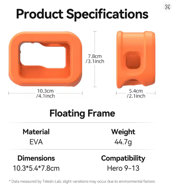 Funda Flotante Gopro Hero 9/10/11/12/13 Marca Telesin