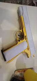 Pistola De Juguete Réplica 1911 Dorada/blanca (singleshot)