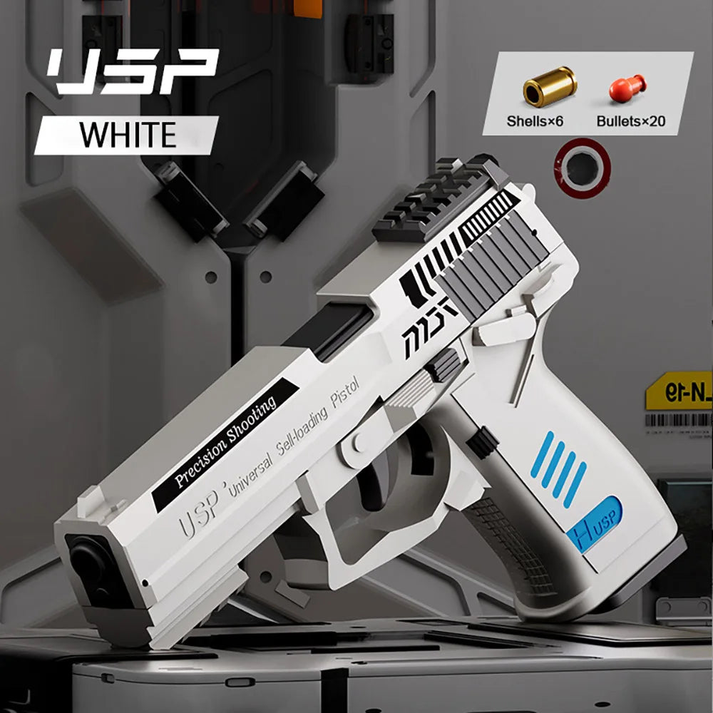 Pistola De Juguete Semiautomática Réplica De Usp Gris
